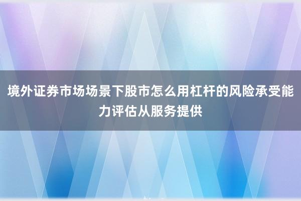 境外证券市场场景下股市怎么用杠杆的风险承受能力评估从服务提供