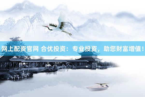 网上配资官网 合优投资：专业投资，助您财富增值！
